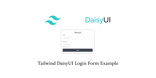 tailwind daisyui login form example