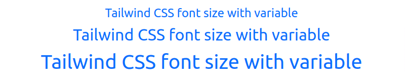 tailwind css font size variables