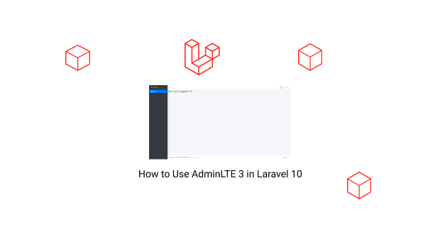 how to use adminlte 3 in laravel 10