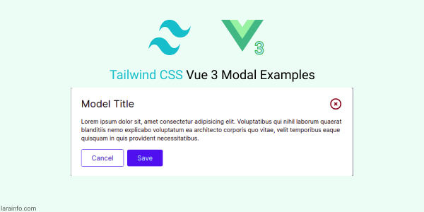tailwind css vue 3 modal examples