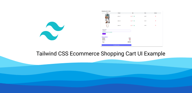 tailwind css ecommerce shopping cart ui example