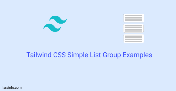 tailwind css simple list group examples