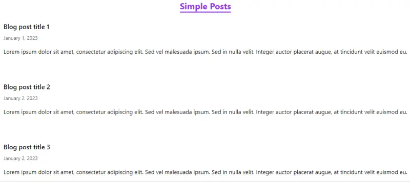 posts blogs section