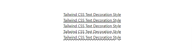 tailwind css text decoration style