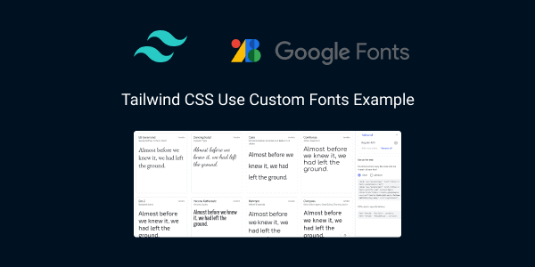 tailwind css use custom fonts example