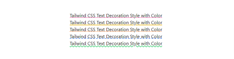 tailwind css text decoration style colors