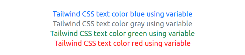 tailwind css color variables text