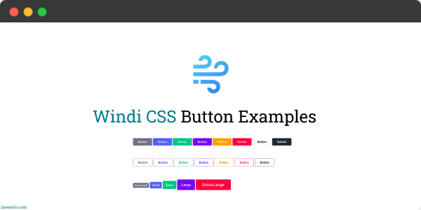 windi css button examples