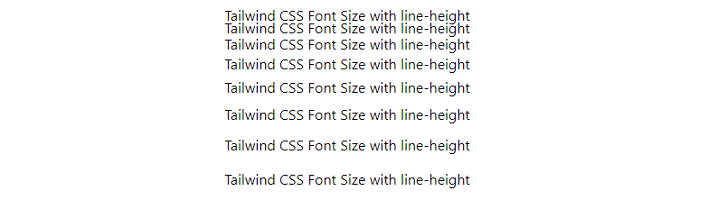 tailwind css font size with line height