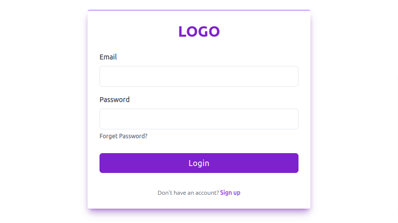 Tailwind CSS 3 Login form with shadow color