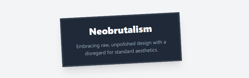 tailwind Neobrutalism ui style card design
