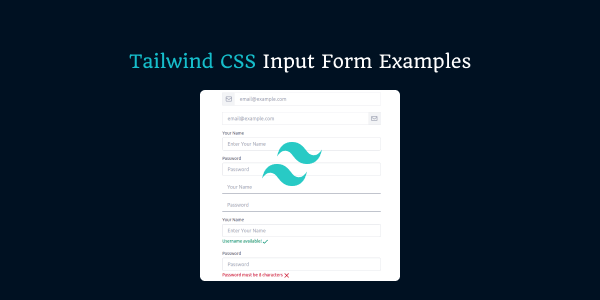 tailwind css input form examples