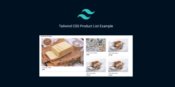 tailwind css product list example