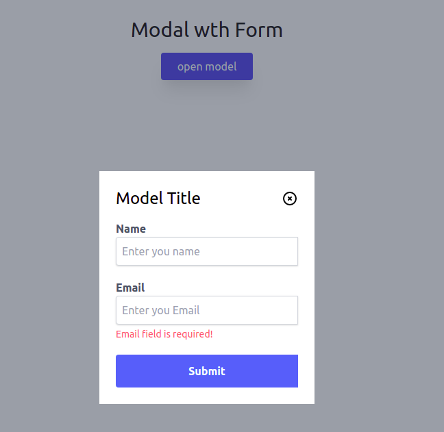 Modal with Form.