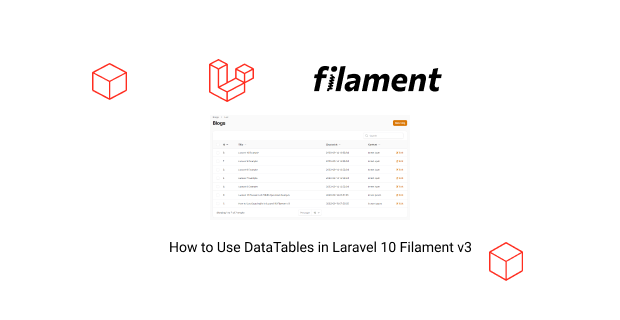 how to use datatables in laravel 10 filament v3