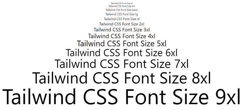 tailwind font size