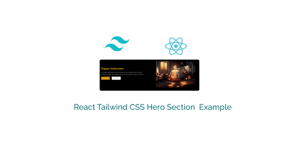 react tailwind css hero section  example
