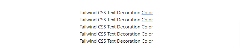 tailwind css text decoration colors