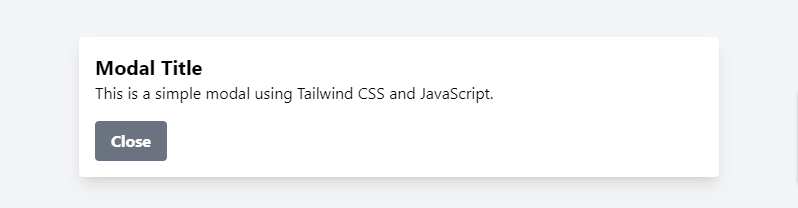 tailwind modal dialog with javascript 
