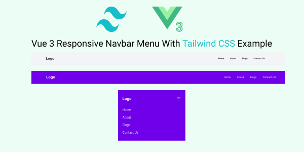 Vue 3 Responsive Navbar Menu With Tailwind CSS Example