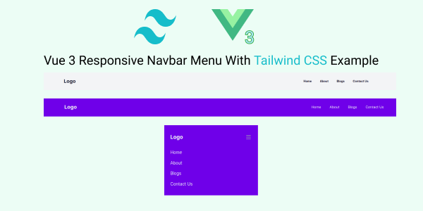 Vue Responsive Navbar Menu With Tailwind Css Example How To Create A