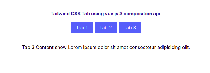 Build A Simple Tabs with Tailwind CSS & Vue 3 v2