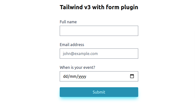 tailwind v3 CDN plugin