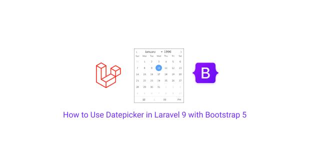 how to use datepicker in laravel 9 with bootstrap 5