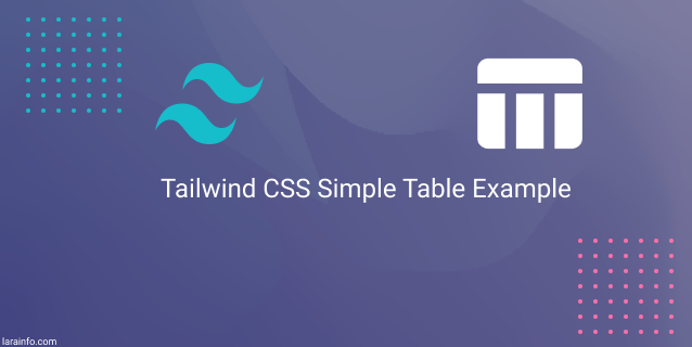 tailwind css simple table example