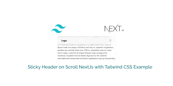 sticky header on scroll nextjs with tailwind css example