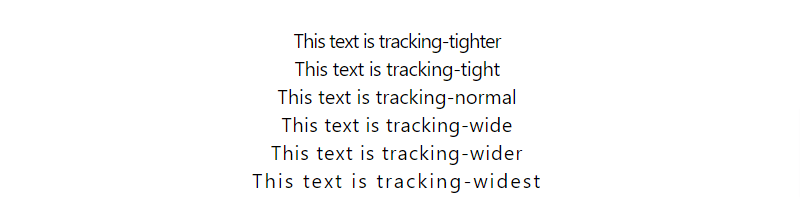tailwind css letter spacing