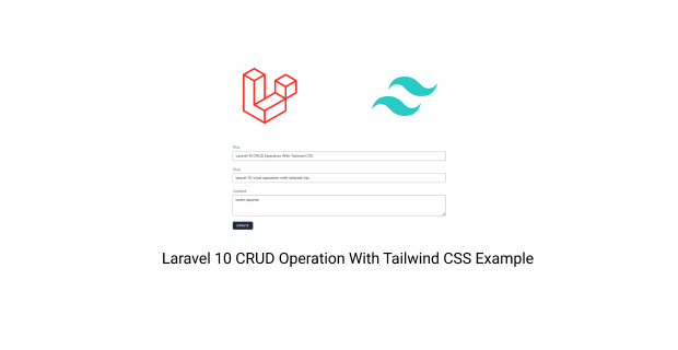 laravel 10 crud operation with tailwind css example