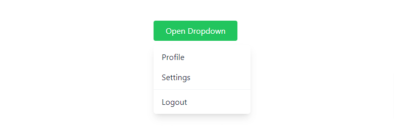 svelte with tailwind css dropdown divider 