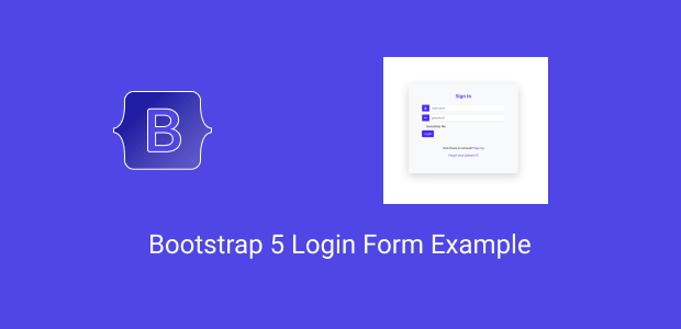 bootstrap 5 login form example