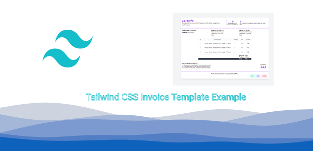 tailwind css invoice template example