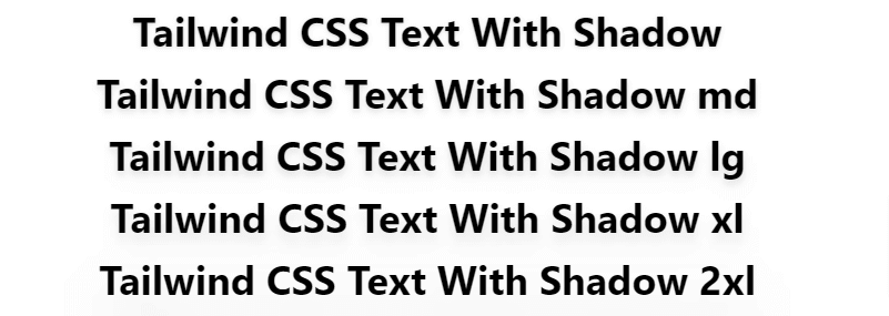 text shadow in tailwind css