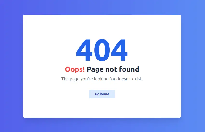 Laravel 404 template