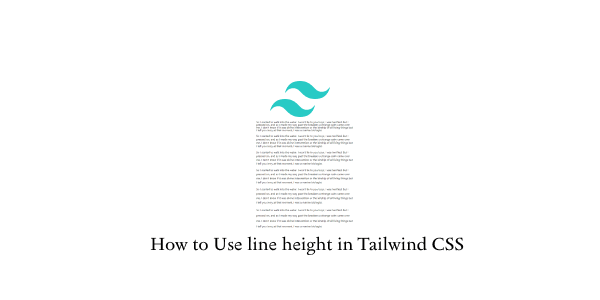 how to use line height in tailwind css