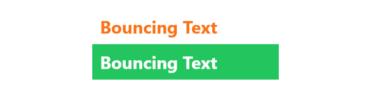 bouncing text animation