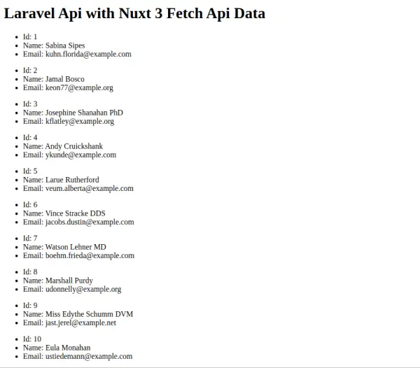 nuxt 3 fetch data with laravel api