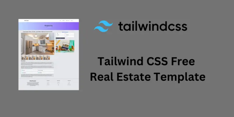 Tailwind CSS Free Real Estate Template