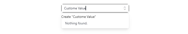 custom values autocomplete 