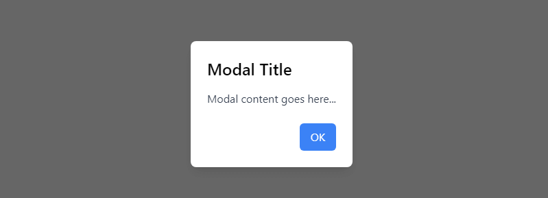 blurred modal