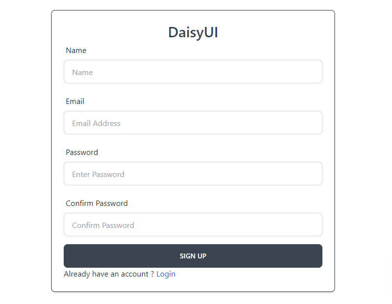  responsive daisyui sign up