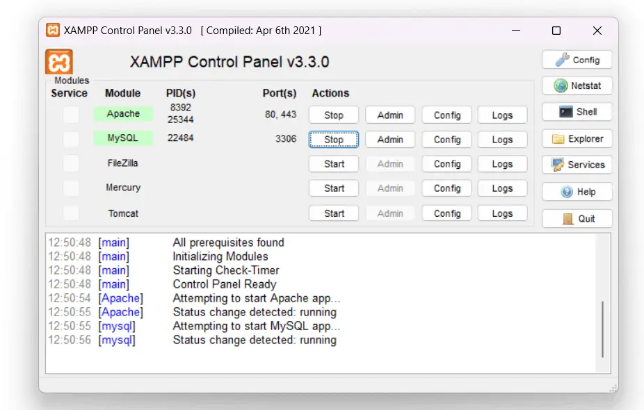  xampp connection solve SQLSTATE[HY000] [2002]