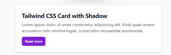  card with shadow