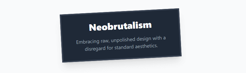 Neo-Brutalism UI Card