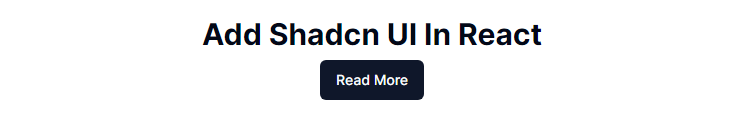  Shadcn UI  react