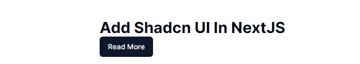 add Shadcn UI in Next.js