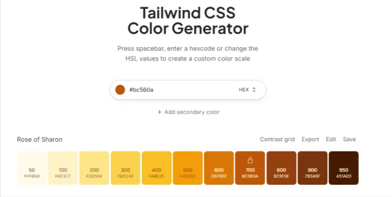 Tailwind CSS Color Generator